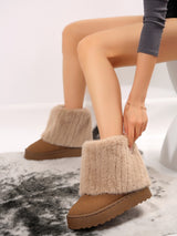 Plush Platform Snow Boots