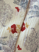 Vintage Print Cotton Pajama Set