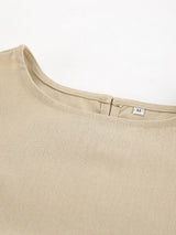 Linen Sleeveless Top With Split Pants Set