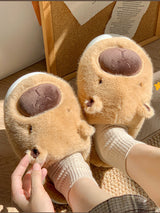 Cute Cartoon Animal Plush Cotton Slippers