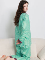 Kafiloe Striped Cotton Pajama Set