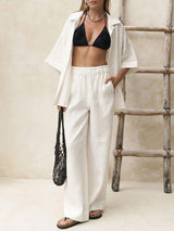 Button Down Shirt With Long Pants Set