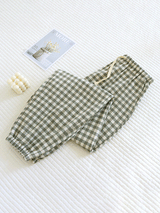 Cotton Classic Plaid Printed Drawstring Pants