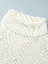 Turtleneck Back Slit Sweater