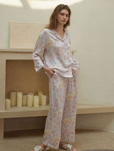 Long Sleeve Floral Printed Pajama Set