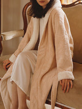 Kafiloe Thick Jacquard Sherpa Robe