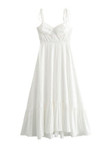 Spaghetti Straps Maxi White Dress