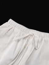 Cotton Sleeveless Tank Top & Wide Pants Set