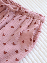 Cotton Hearts Printed Long Pajama Pants