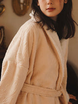 Kafiloe Thick Jacquard Sherpa Robe