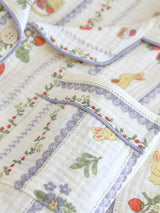 Blue Striped Rabbit Printed Pajama Set