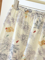 Vintage Print Cotton Pajama Set