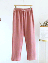 Cotton Stripe Thick Long Pants