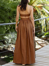 Spaghetti Strap Crop Top &  Maxi Skirt Set