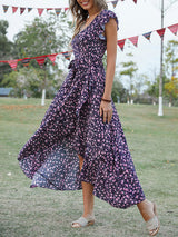 Floral Boho Asymmetrical A Line Dress