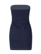 Strapless Denim Bodycon Mini Dress