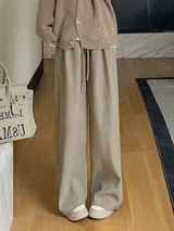 Drawstring Wide Leg Long Pants