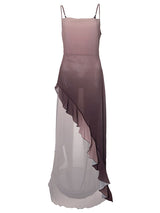 Asymmetrical Hem Long Maxi Dress