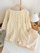 Cute Half Sleeve Pajamas Set