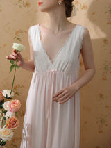 Cotton V Neck Flare Nightgown