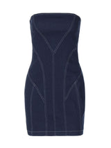 Strapless Denim Bodycon Mini Dress