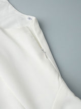 Square Neck High Waist Midi Dress