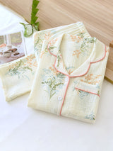 Two Pieces Floral Long Sleeve Pajamas