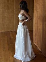 Spaghetti Strap Crop Top &  Maxi Skirt Set