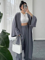 Two Pieces Casual Pleated Set