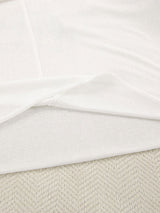 Solid White Sheer Crop & Wide-Leg Lounge Set