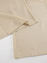 Linen Sleeveless Top With Split Pants Set