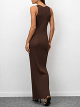 Knit Scoop Neck Maxi Dress