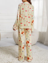 Cozy Sweet Fruit Print Pajama Set