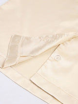 3Pcs Silk Satin Shirt Tank Top Mini Skirts Pajamas