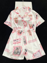 Cute Cats Pattern Pajamas Set