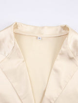 3Pcs Silk Satin Shirt Tank Top Mini Skirts Pajamas