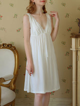 Cotton V Neck Flare Nightgown