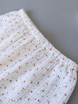 Small Flowers Sleeveless Pajama Set