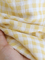 Cotton Shell Embroidery Trim Plaid Pajama Set