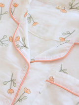 Small Flower Print Shirt Pajamas Set
