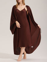 Kafiloe Soft Brown Two Piece Nightgown Set