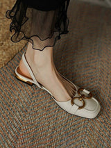 Square Closed Toe Block Sandals