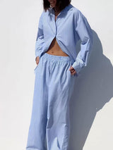 Long Sleeve Striped Shirt & Pants Set