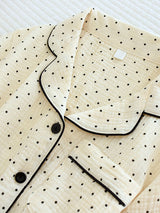 2Pcs Short Sleeve Polka Dots Pajamas