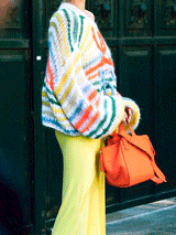 Rainbow Contrast Stripe Sweater