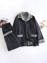Kafiloe Thick Plaid Flannel Pajamas