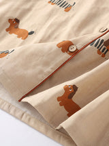 Cotton Dachshund Couple Pajama Set