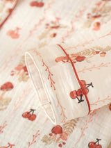 Cute Cherry & Mushroon Print Pajama Set