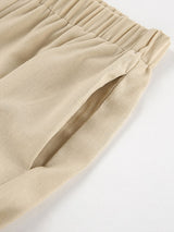 Linen Sleeveless Top With Split Pants Set