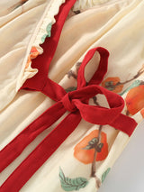 Persimmon Print Cotton Pajama Set
